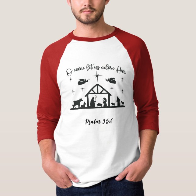 Camiseta Navidades Natividad 3/4 Manga (Anverso)