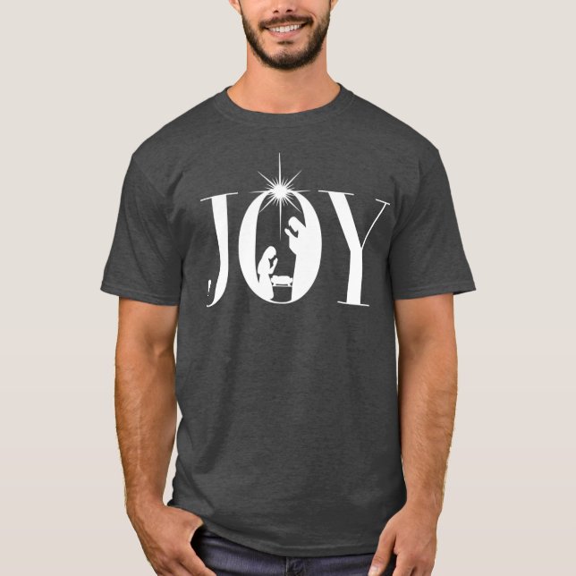 Camiseta Navidades Natividad Navidades cristianos Alegría (Anverso)