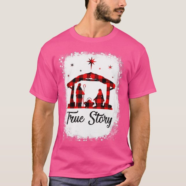 Camiseta Navidades Natividad Verdadera Historia Del Nacimie (Anverso)