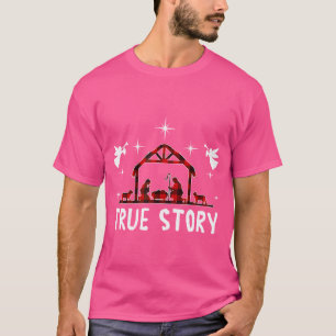 Camiseta Navidades Natividad Verdadera Historia Del Nacimie