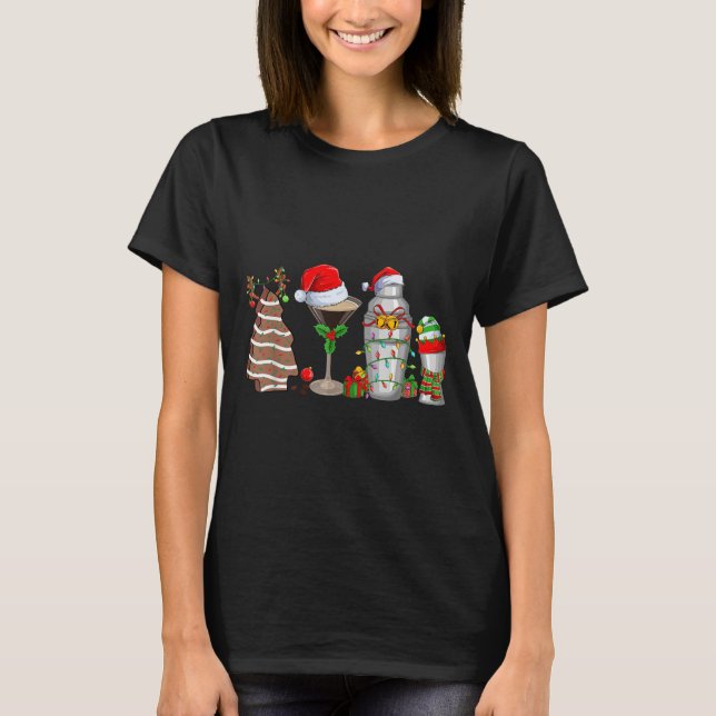 Camiseta Navidades navegan hasta el bar de Fiestas de bebid (Anverso)