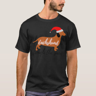 Camiseta Navidades Navidad Cute Perro Daschund A Través Del