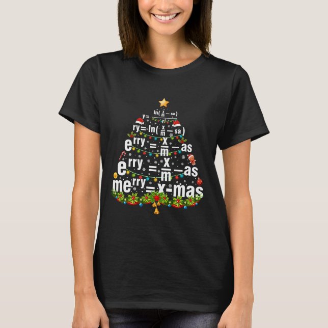 Camiseta Navidades Navidad Matemáticas de la Vestimenta Árb (Anverso)