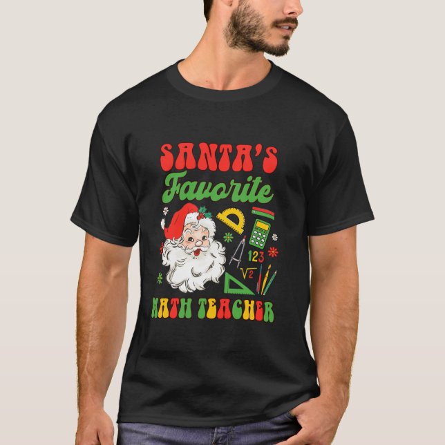 Camiseta Navidades Navidad Matematista Santa es matemática  (Anverso)