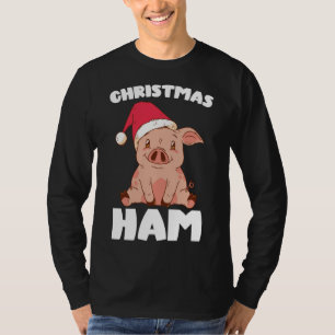Camiseta Navidades Navidades de cerdo Ham Cute Santa Pig Fu
