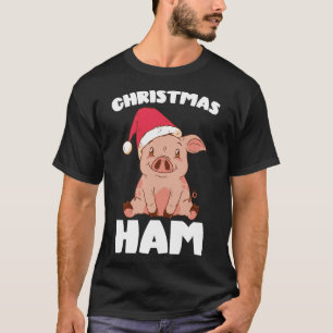 Camiseta Navidades Navidades de cerdo Ham Cute Santa Pig Fu