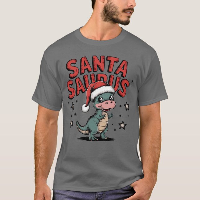 Camiseta Navidades Navidades de la dieta animal Dinosa b (Anverso)