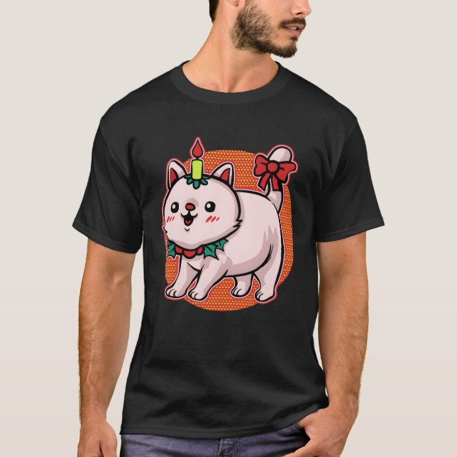 Camiseta Navidades Navidades feos Gato Mieze Xmas Gato amig (Anverso)