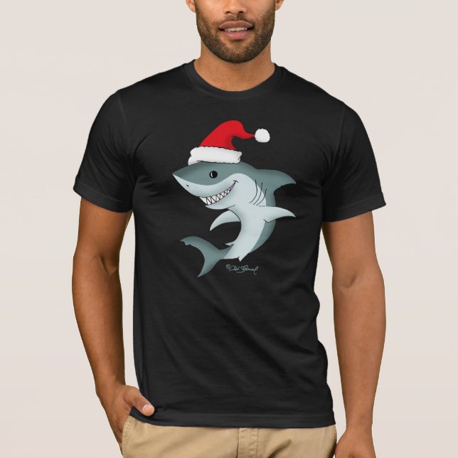Camiseta Navidades navideños de Santa Shark (Anverso)
