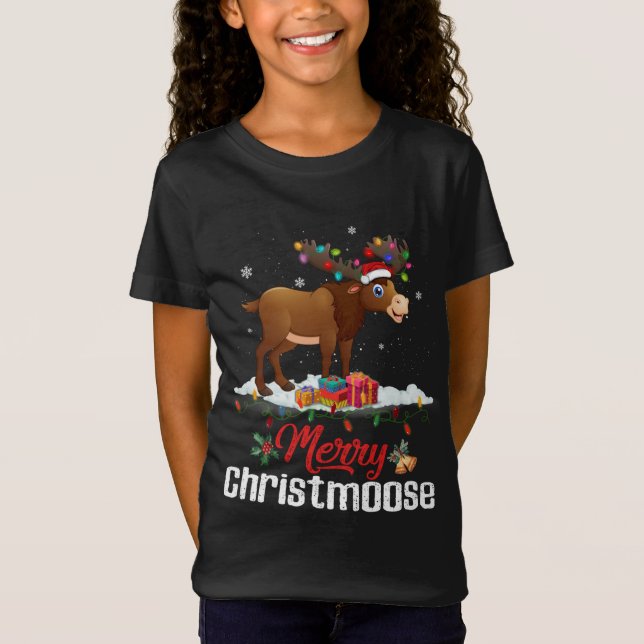 Camiseta Navidades navideños iluminan con leche divertida a (Anverso)