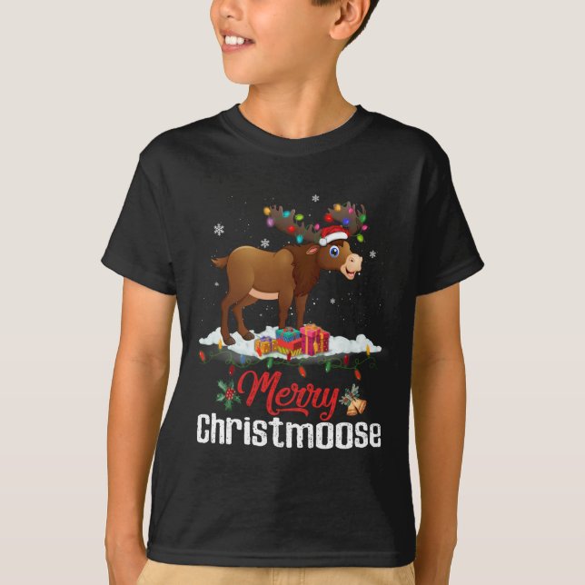 Camiseta Navidades navideños iluminan con leche divertida a (Anverso)