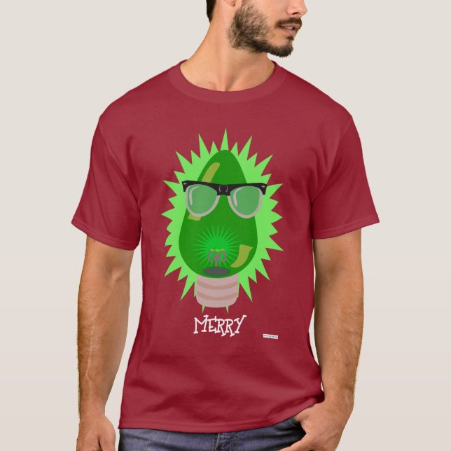 Camiseta Navidades Nerd Personalizado Personalizar Bombilla (Anverso)