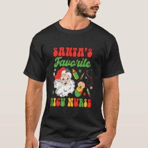 Camiseta Navidades NICU Enfermera neonatal Santa es NIC fav