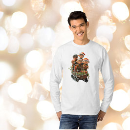 Camiseta Navidades Nieve diversión masculina Tee