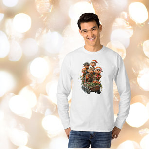 Camiseta Navidades Nieve diversión masculina Tee