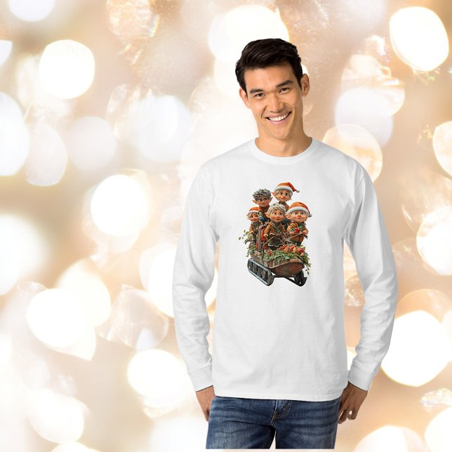 Camiseta Navidades Nieve diversión masculina Tee (Subido por el creador)