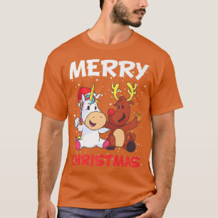 Camiseta Navidades Nieve Gingerbread Unicorn Ren Red Nose R