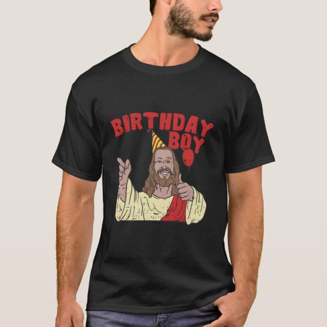 Camiseta Navidades Niño cumpleaños Gracioso Jesús Religión  (Anverso)
