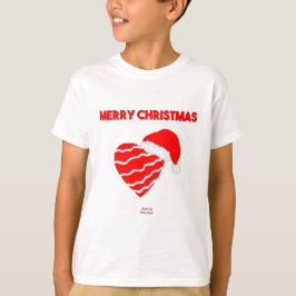 Camiseta Navidades Niños de Santa Corazón Camisas Básicas B