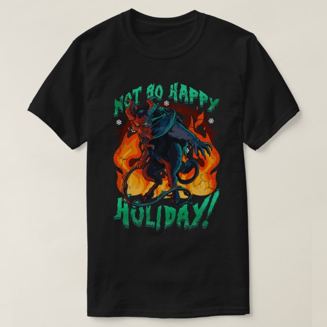 Camiseta Navidades no son tan felices horror de vacaciones (Diseño del anverso)