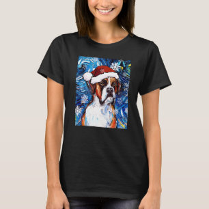 Camiseta Navidades Nocturnos Boxer Dog Santa Starry De Aja