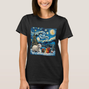Camiseta Navidades nocturnos Starry Style Van Gogh Winter