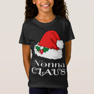Camiseta Navidades Nonna Claus Matching Pajama Santa Hat X-