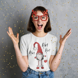 Camiseta Navidades Nordic Gnome Ho Ho Ho Ho