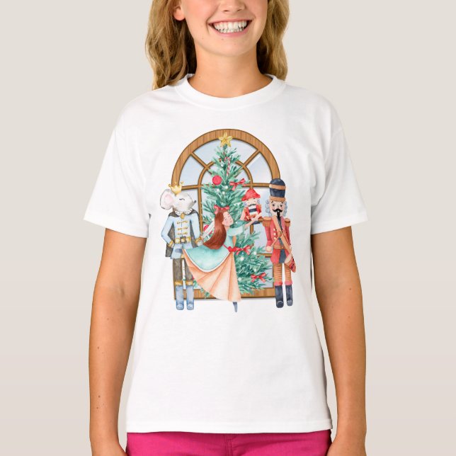 Camiseta Navidades Nutcracker Ballerina Mouse King Chicas (Anverso)