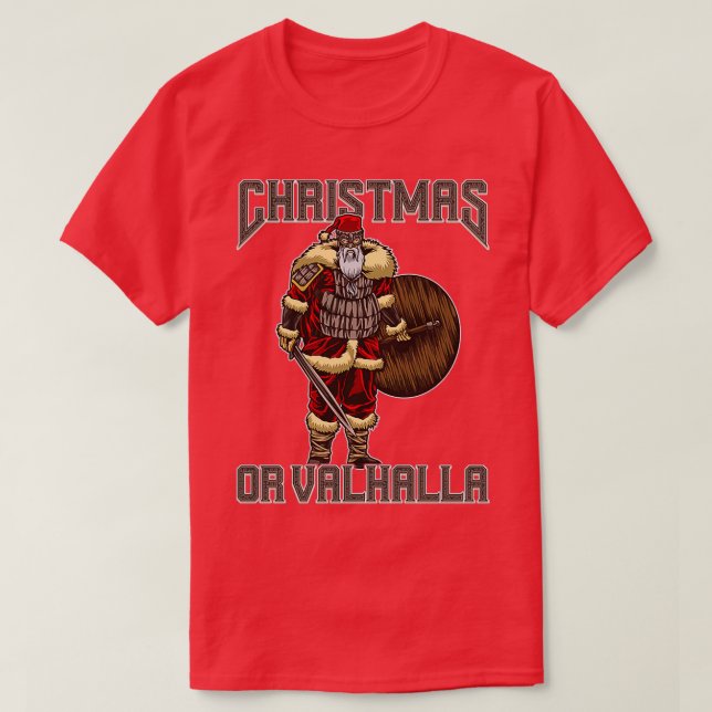 Camiseta Navidades O Navidades De Valhalla Viking Yule (Diseño del anverso)