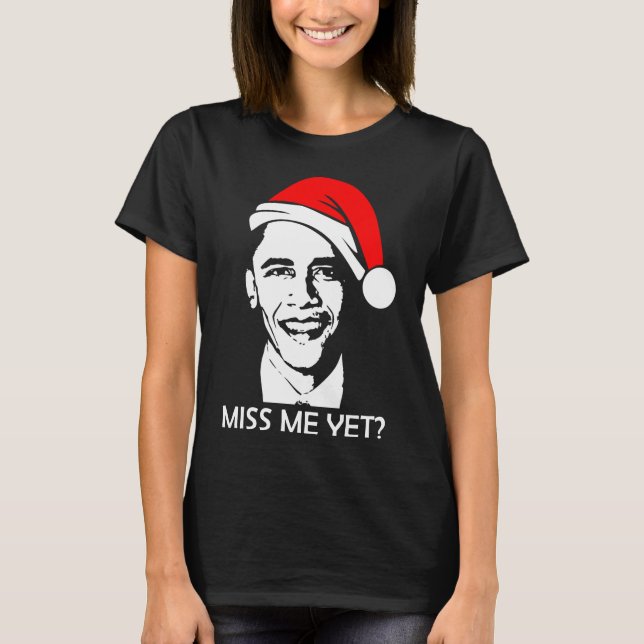 Camiseta Navidades Obama me extraña a mí y Obama Santa (Anverso)