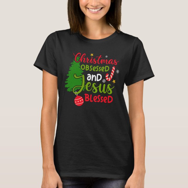 Camiseta Navidades obsesionados y los benditos regalos de J (Anverso)