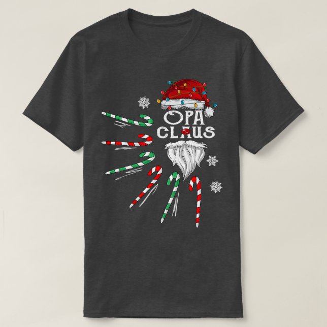 Camiseta Navidades Opa Claus Opa Beard Candy Classic TShirt (Diseño del anverso)