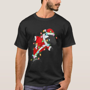Camiseta Navidades Orca Xmas Iluminando Santa Costume Orca
