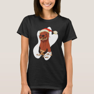 Camiseta Navidades Otter comiendo galletas