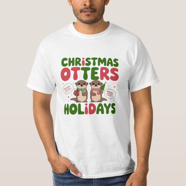 Camiseta Navidades Otters Holiday (Anverso)