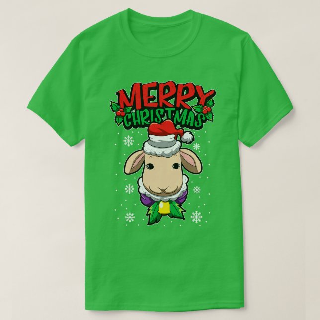 Camiseta Navidades Ovejas Dulces Navidades Animales Cordero (Diseño del anverso)