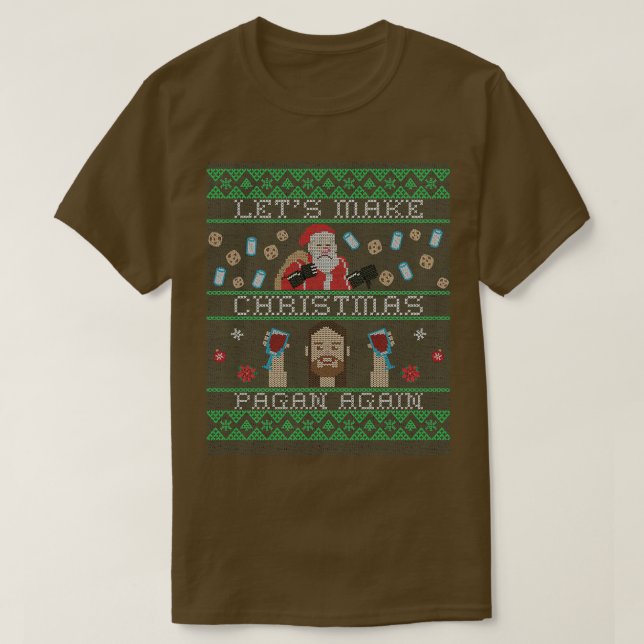Camiseta Navidades paganos  (Diseño del anverso)