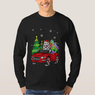 Camiseta Navidades Pajama American Eskimo Dog Y Camión Rojo