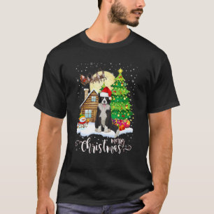 Camiseta Navidades Pajama Border Collie Tree Xmas Dog Dad M