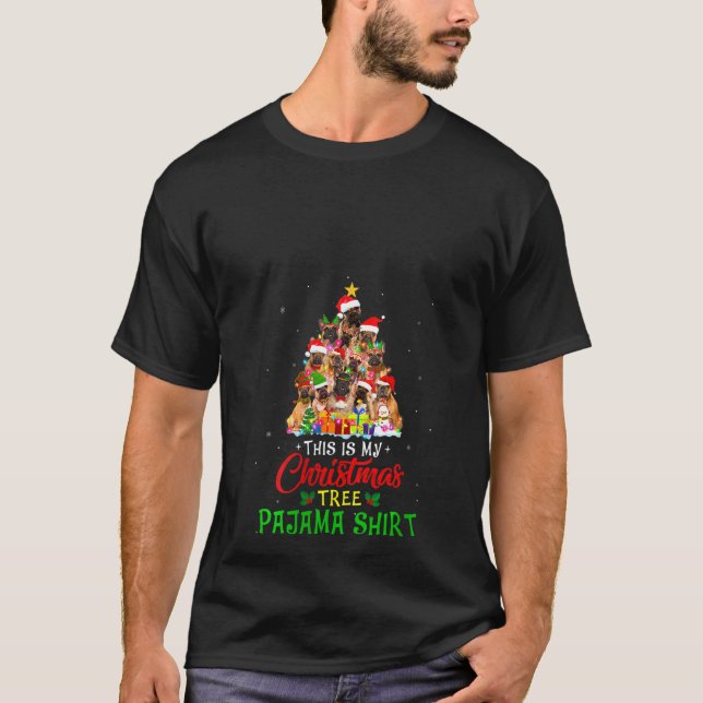 Camiseta Navidades Pajama Bulldog francés navidad (Anverso)