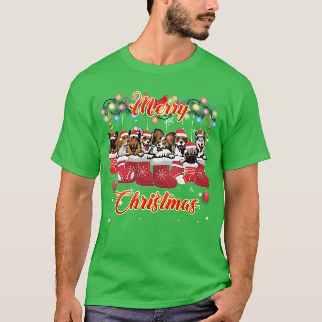 Camiseta Navidades Pajama Cute Perros Perro Perro Perro Nav (Anverso)