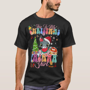 Camiseta Navidades Pajama Cute tres gatos Santa Fam
