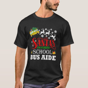 Camiseta Navidades Pajama de autobús escolar favorito de Sa