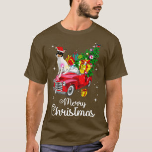 Camiseta Navidades Pajama de Toy Fox Terrier Ride Red Truck