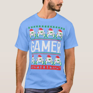 Camiseta Navidades Pajama Game Controller Santa Hat Video G