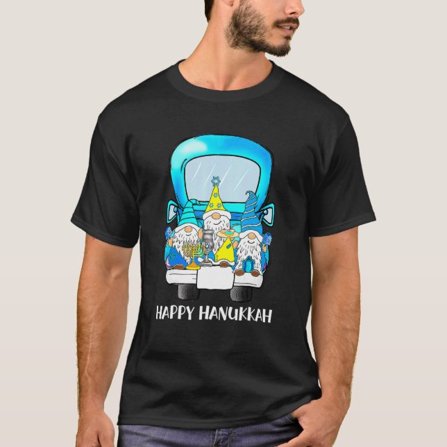 Camiseta Navidades Pajama Gnomes En Camión Feliz Hanukkah M (Anverso)