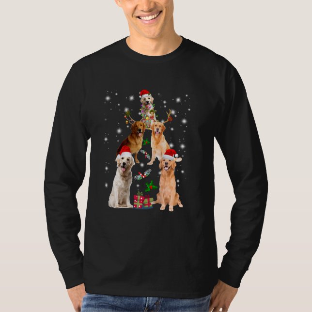 Camiseta Navidades Pajama Golden Retriever Tree Xmas Dog (Anverso)