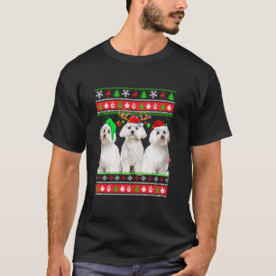 Camiseta Navidades Pajama Maltese Tree Navidad Navidades fe