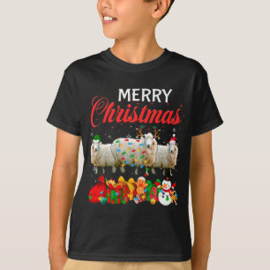 Camiseta Navidades Pajama Oveja Lover Xmas Árbol enciende A